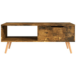 Avis Maison Chic Tabls basse,Table Console pour salon Chêne fumé 100x49,5x43 cm Aggloméré -MN28008