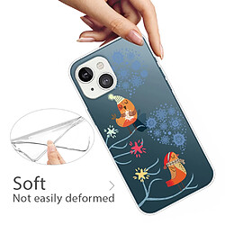 Coque en TPU anti-rayures, motif de noël, flexible pour votre iPhone 14 Plus - Des oiseaux