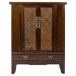 Armoire Alexandra House Living Marron Rotin MDF Bois 40 x 130 x 100 cm