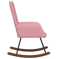 Avis vidaXL Chaise à bascule Rose Velours