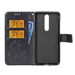 Avis Wewoo Housse Coque Pour Nokia 3.1 Plus - Étui à rabat horizontal en cuir avec fleurs pressées, boucle, support, fentes et porte-cartes magnétiques (noir)