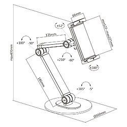 Acheter Kimex Support de table articulé universel pour tablette et smartphone 4.7''-12.9''