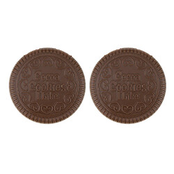 Avis Miroir de maquillage 2 plis rond compact avec peigne poche biscuit taille marron mignon