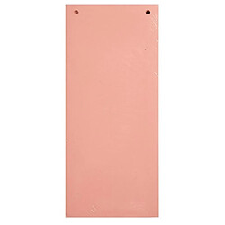 Exacompta Paquet 100 fiches intercalaires horizontales unies perforées Forever - 105x240mm - Rose - Lot de 7