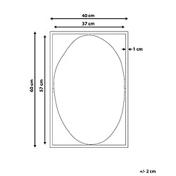 Avis Beliani Miroir NIBELLE 60 cm Noir