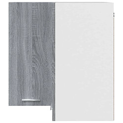 Acheter vidaXL Armoire d'angle suspendue Sonoma gris Bois d'ingénierie