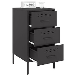 Avis vidaXL Tables de chevet 2 pcs noir 36x39x68 cm acier