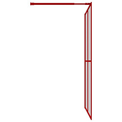 Acheter Maison Chic Paroi de douche | Écran de douche | Cloison de douche avec verre ESG transparent rouge 140x195 cm -GKD59073