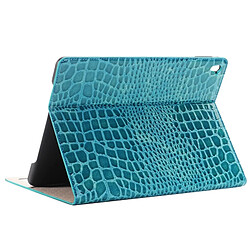 Wewoo Smart Cover bleu pour iPad Pro 9.7 pouces Crocodile Texture horizontale Flip étui en cuir avec Holder & Card Slots & Wallet pas cher