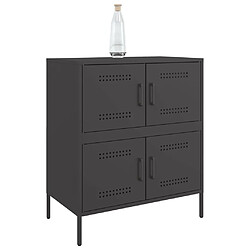 Avis vidaXL Buffet noir 68x39x79 cm acier