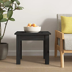 Avis ComfortXL Table Basse Noir 35x35x30 Cm Bois Massif De Pin