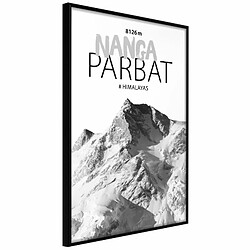 Paris Prix Affiche Murale Encadrée Peaks of the World Nanga Parbat 30 x 45 cm Noir