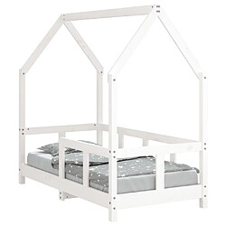 Maison Chic Lit simple Cadre de lit pour enfant,Lit d'Enfant Moderne blanc 70x140 cm bois de pin massif -MN99031