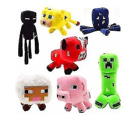 Universal 7pcs minecraft peluche jouet plante grimper câlin animal moelleux enfants cadeau