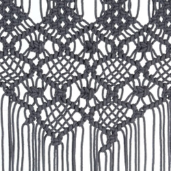 Avis vidaXL Rideau en macramé Anthracite 140x240 cm Coton