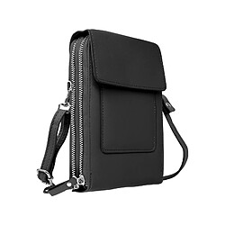 Avizar Pochette Bandoulière Smartphone en Simili cuir Sangle 130cm noir