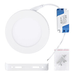 Wewoo Lampe de lumière extérieure ronde de panneau de la LED de 6W avec le conducteur de LED, 12cm 30 SMD 2835 6500K, CA 85-265V pas cher