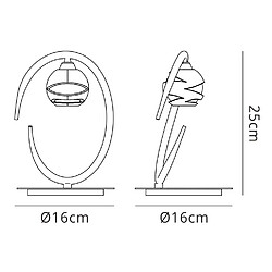 Luminaire Center Lampe de Table Loop 1 Ampoule G9 ECO, laiton antique