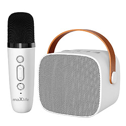 Maxlife Enceinte Bluetooth avec Microphone Portable Autonomie 5 heures Blanc