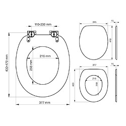 Tiger Abattant WC à fermeture en douceur Scaffold MDF Marron 252022546 pas cher