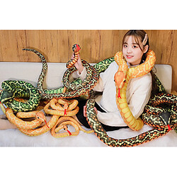 Avis Universal 1,1m mignon simulé serpent peluche géant serpent cobra animal douce peluche poupée cadeau jouets pour enfants décoration de la maison | Peluche animal en peluche (brun)