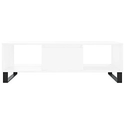 Maison Chic Table basse,Table Console Table d'appoint, Table pour salon blanc 104x60x35 cm bois d'ingénierie -MN48537 pas cher