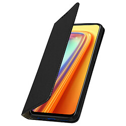 Avizar Étui Realme 7 Folio Porte-carte Fonction Support Noir