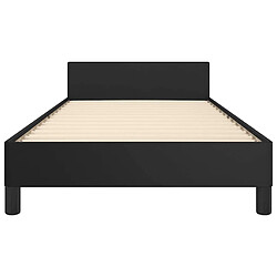 Acheter vidaXL Cadre de lit avec tête de lit sans matelas noir 90x200 cm