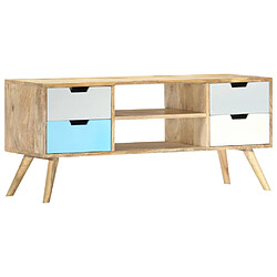 vidaXL Meuble TV 110x35x48 cm Bois de manguier massif