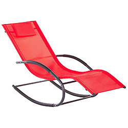 Beliani Chaise longue Métal Rouge CARANO II