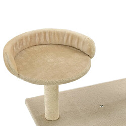 Arbre à chat avec griffoirs,niche pour chat en sisal 95 cm Beige -MN41689 pas cher