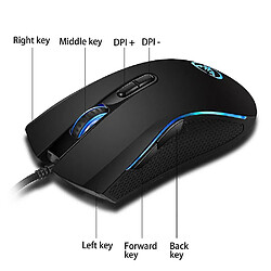 Universal Souris de jeu professionnel optique de haute qualité souris de souris câblées 3200dpi 7 boutons 7 couleurs LED rétro-éclairées et