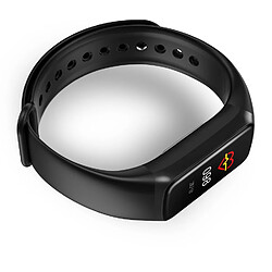 INF Bracelet d'activité avec moniteur de pouls, d'oxygène sanguin et podomètre Black pas cher