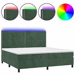 Sommier à lattes,Cadre à lattes de lit pour Adulte matelas et LED Vert foncé 200x200 cm -MN69952