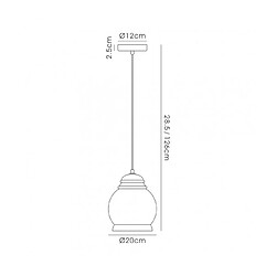 Avis Luminaire Center Suspension Ariel Chrome poli 1 ampoule 28,5cm