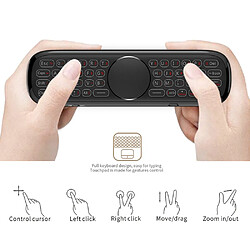 Universal W2 Télécommande vocale professionnelle 2.4G Clavier sans fil Souris air Apprentissage infrarouge Microphone Gyro pour Android TV Box H96 Max | Télécommande pas cher