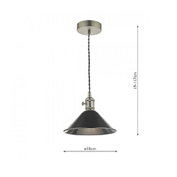 Luminaire Center Suspension Hadano Étain antique,chrome antique 1 ampoule 117cm