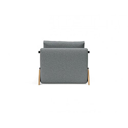 Acheter Inside 75 Fauteuil convertible lit 90 cm ILB 500 chêne laqué tissu Corocco Shadow Grey