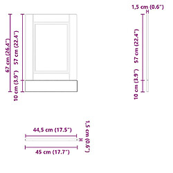 vidaXL Panneau de lave-vaisselle Porto chêne fumé 45x1,5x67 cm pas cher