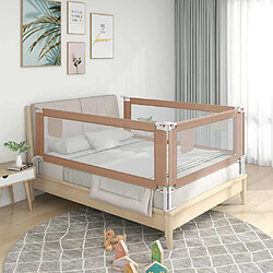 vidaXL Barrière de sécurité de lit d'enfant Taupe 120x25 cm Tissu