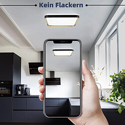 Acheter NETTLIFE Plafonnier LED 40 cm Salon Dimmable avec Télécommande 44 W Noir Or Moderne Carré pour Chambre Cuisine Couloir