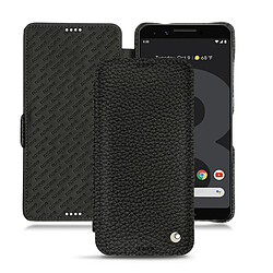 Housse cuir Google Pixel 3 - Rabat horizontal - Ebène ( Noir / Black ) - NOREVE