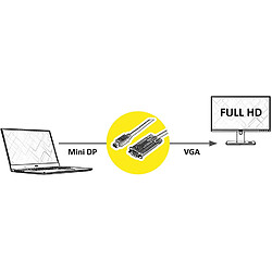 Avis VALUE Mini DisplayPort-VGA, Mini DP St - VGA St - Noir - 5 m