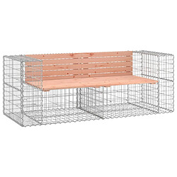 vidaXL Banc de jardin design gabion 184x71x65,5 cm bois massif douglas