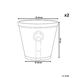 Avis Beliani Lot de 2 cache-pots marron d 45 cm VARI