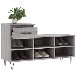 Acheter Maison Chic Armoire à Chaussures,Meuble de Rangement à Chaussures Sonoma gris 102x36x60 cm Bois d'ingénierie -MN76245