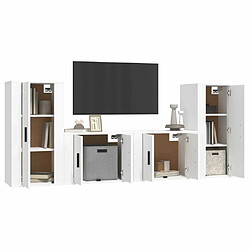 Avis Maison Chic Ensemble de meubles TV 4 pcs pour salon - Blanc Bois d'ingénierie -MN98510