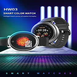 Wewoo Bracelet connecté HW03 Écran couleur IPS de 1,3 pouces Smartwatch IP67 imperméableBracelet en métalRappel d'appel de soutien / Surveillance du rythme cardiaque / de la pression artérielle / sommeil / de l'oxygène sanguin Argent