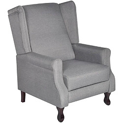 vidaXL Fauteuil gris tissu