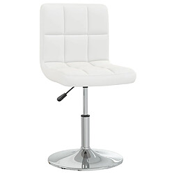 vidaXL Tabouret de bar Blanc Similicuir